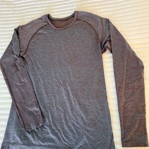 🍋 Men's lululemon Long-Sleeve Performance Crew Neck Shirt - blue/purple